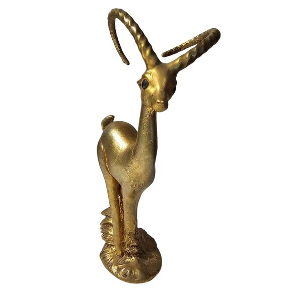 RARE Freeman McFarlin George Good Ibex Antelope Deer Gold Figurine - Picture 4 of 12